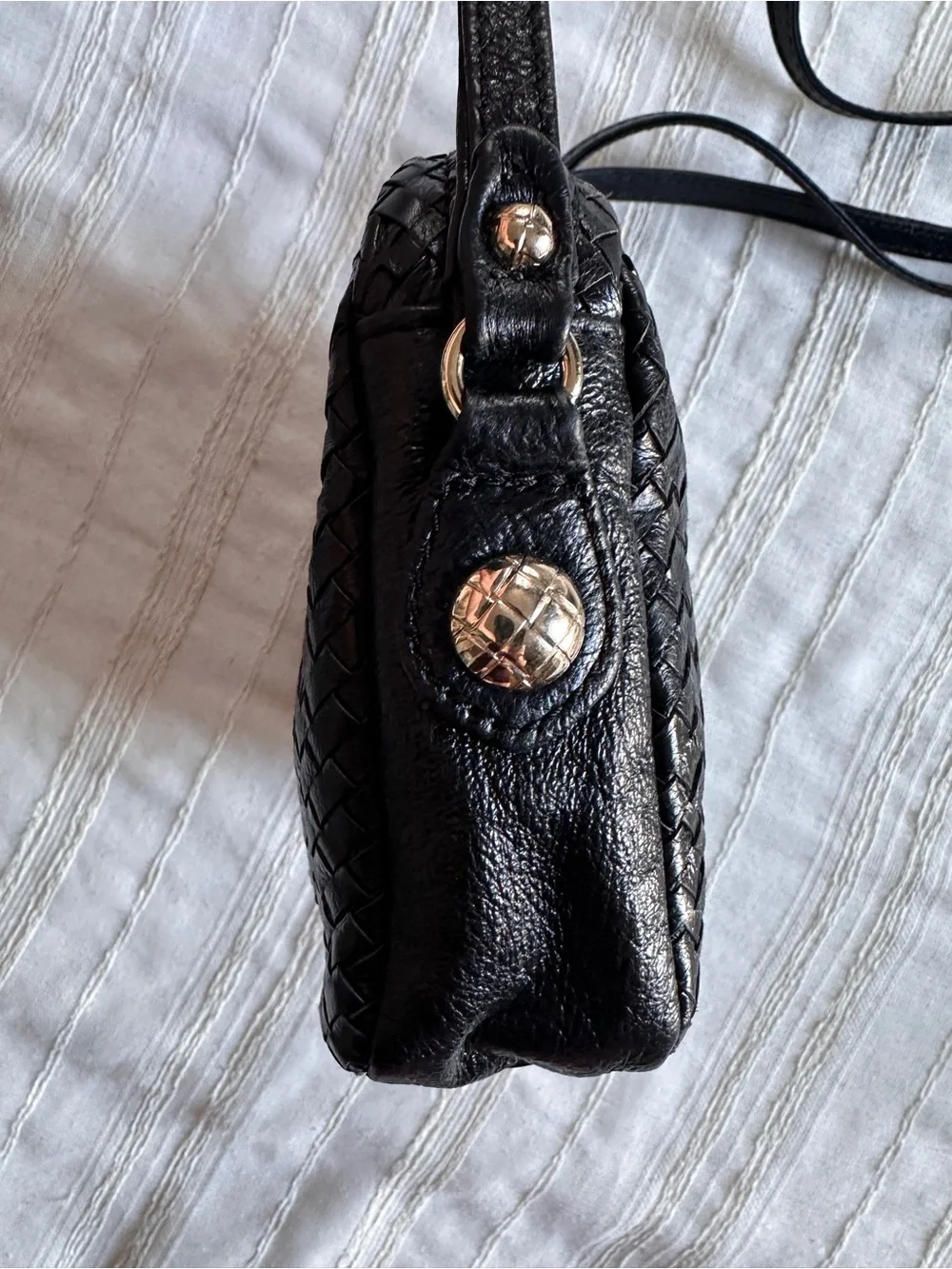 ELLIOTT LUCA Woven Leather Mini Crossbody Bag - Picture 6 of 13